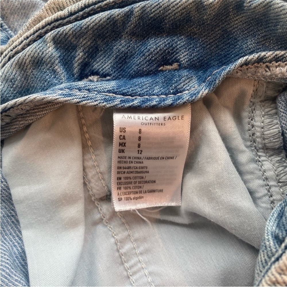 American Eagle Women's Light Blue Denim Shorts - Picture 3 of 4